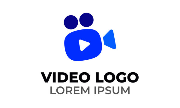 Video, Camera, Broadcast, Film, Movie, Stream, Minimalistic and Modern Logo Design