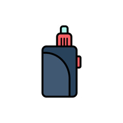 Electronic cigarette flat vector icon sign symbol