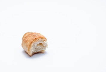 Croissant isolated on white background. Tasty breakfast