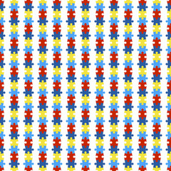 Autism Awareness Seamless Pattern - Colorful pattern design created for autism awareness