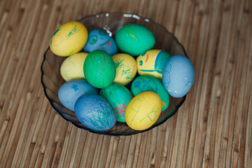 Colorful Easter eggs background