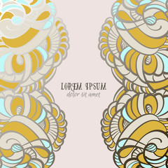 Abstract hand drawn  wavy background.  wallpaper, web page background. Floral background. Template for cards banner and poster