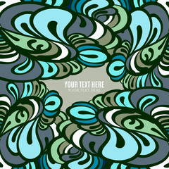 Abstract hand drawn  wavy background.  wallpaper, web page background. Floral background. Template for cards banner and poster