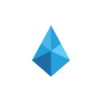 simple blue diamond vector logo design
