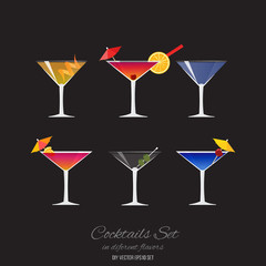 Set of 6 cocktails
