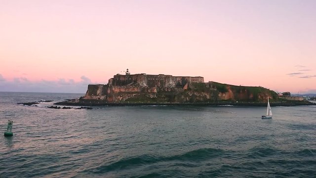 san juan, puerto rico, la perla, castillo, muralla, atardecer, mar, atardecer rom&aacute;ntico  