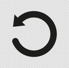 undo symbol -  black vector icon - obrazy, fototapety, plakaty