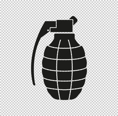 hand grenade -  black vector icon