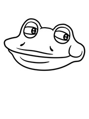kopf gesicht frosch sizend süß niedlich lustig comic cartoon clipart froschkönig kröte
