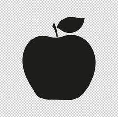 apple  - black vector icon