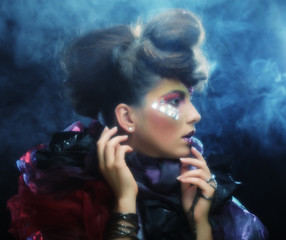 portrait of woman with artistic make-up