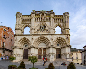 Obraz premium View of the Gothic cathedral in Cuenca, Spain
