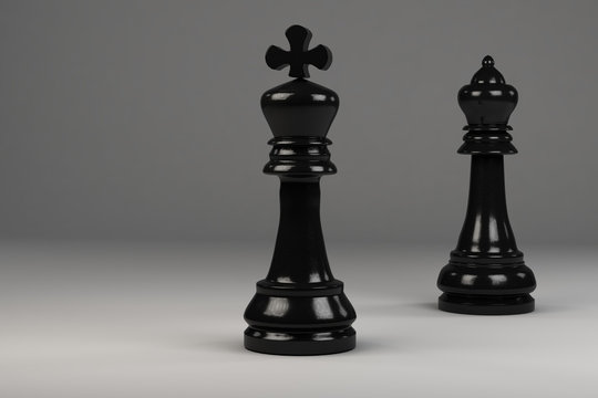 King and queen of chess