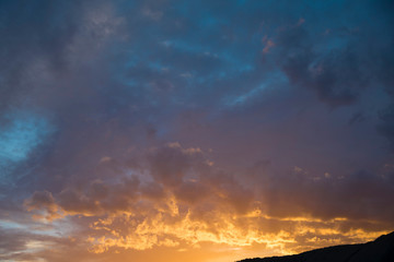 Fototapeta premium Beautiful sunset sky.