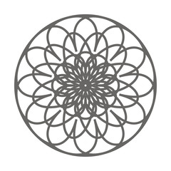 Obraz premium Vintage flower decorative element. Coloring book page, vector illustration