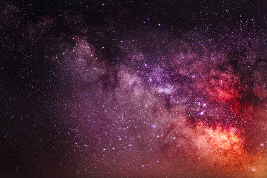 Close-up of Milky way galaxy. © Inga Av