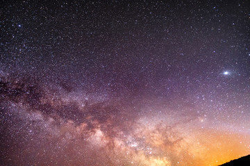 Milky way galaxy. Starry night