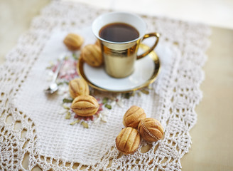 Traditional russian festive cookies 