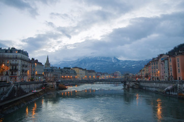 view of Grenoble from france