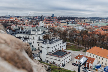 Palace of the Grand Dukes of Lithuania, aerial view, Vilnus, Lithuania