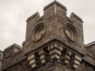 old stone clock tower