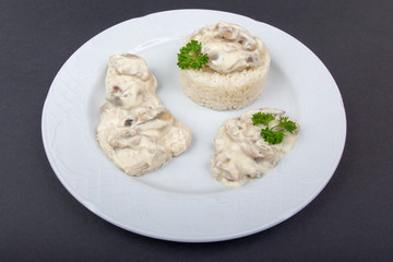 Sauté à la crête et riz