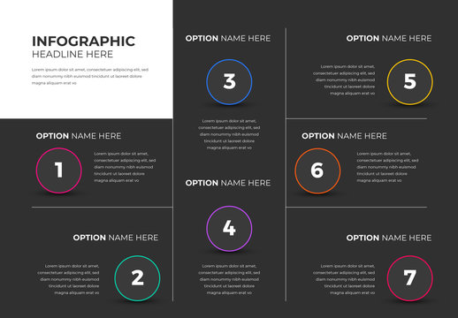 Dark Mode Infographic with Bright Color Contrast