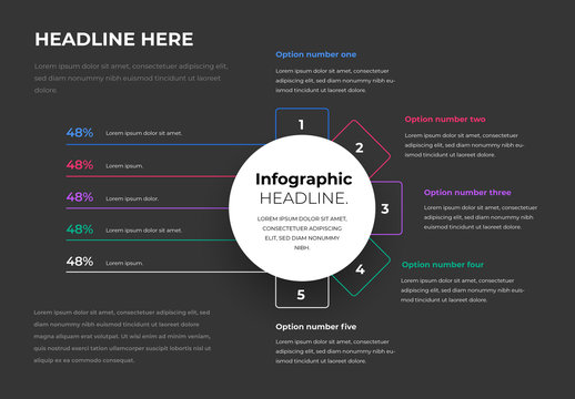 Infographic Layout with Five Options