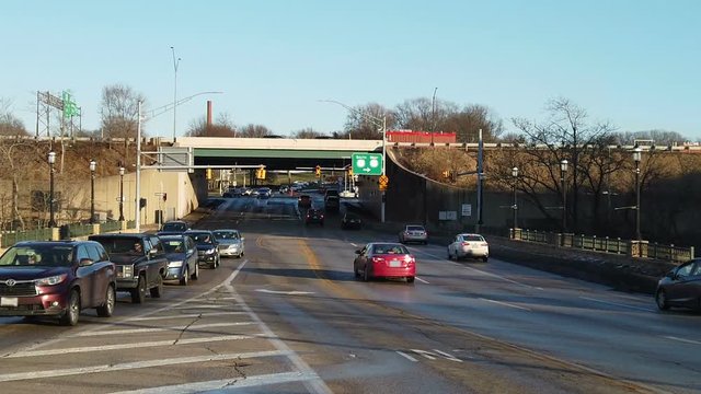 Traffic Moving And Standing Still - Slow Motion