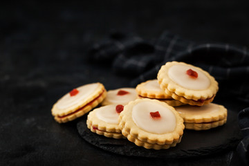 Empire shortbread sandwich cookies