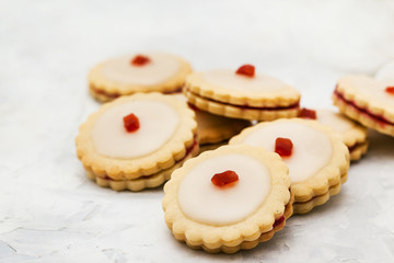 Empire shortbread sandwich cookies
