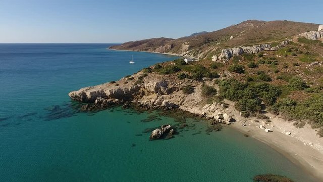 panoramica dall'alto dell'isola di Ikaria