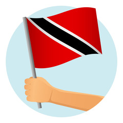 Trinidad and Tobago flag in hand