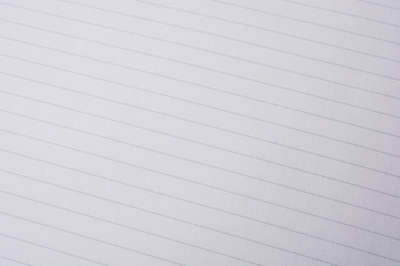 White note book paper with  line