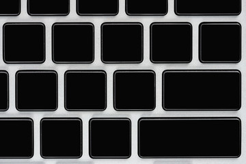 Close up view of black laptop keyboard