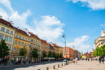 Traditional architecture in old town of Warsaw, Poland