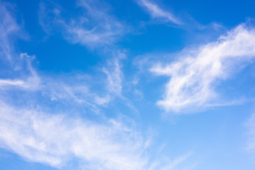 Clouds on a blue sky as background