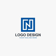 Obraz premium Monogram letter N logo design vector