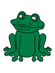frosch sizend süß niedlich lustig comic cartoon clipart froschkönig kröte