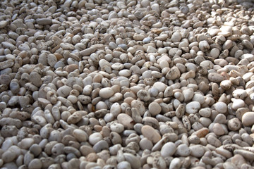 White pebbles texture abstract background