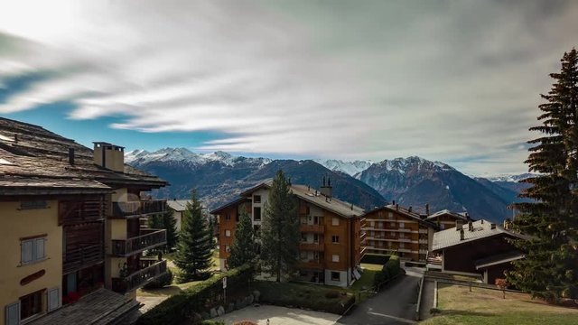 7h30 long Day to night time-lapse of beautiful Autumn alpine scenery. Shot in Verbier Switzerland one of the world&sbquo;&Auml;&ocirc;s finest ski resorts.