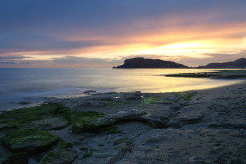 View of Alanya Castle at sunset