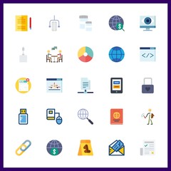 25 information icon. Vector illustration information set. newspaper and tablet icons for information works