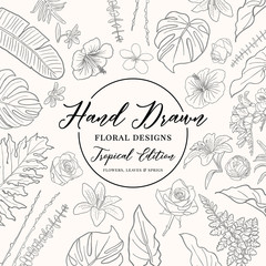 Hand Drawn Botanical Flower Illustrations