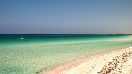 Appearance of a beach located on Cayo Coco, Cuba.