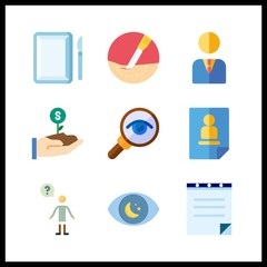 9 career icon. Vector illustration career set. manager and curriculum icons for career works