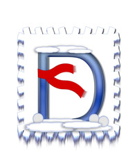 Alphabet Snow Drift D