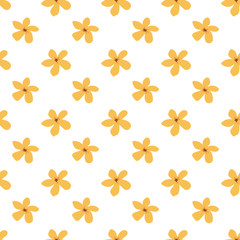 Vector seamless floral pattern. Background with flowers and leaves.