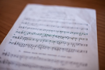 Music sheet close up