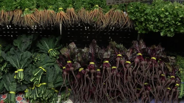 Vegetables Displayed at Farmer's Maket